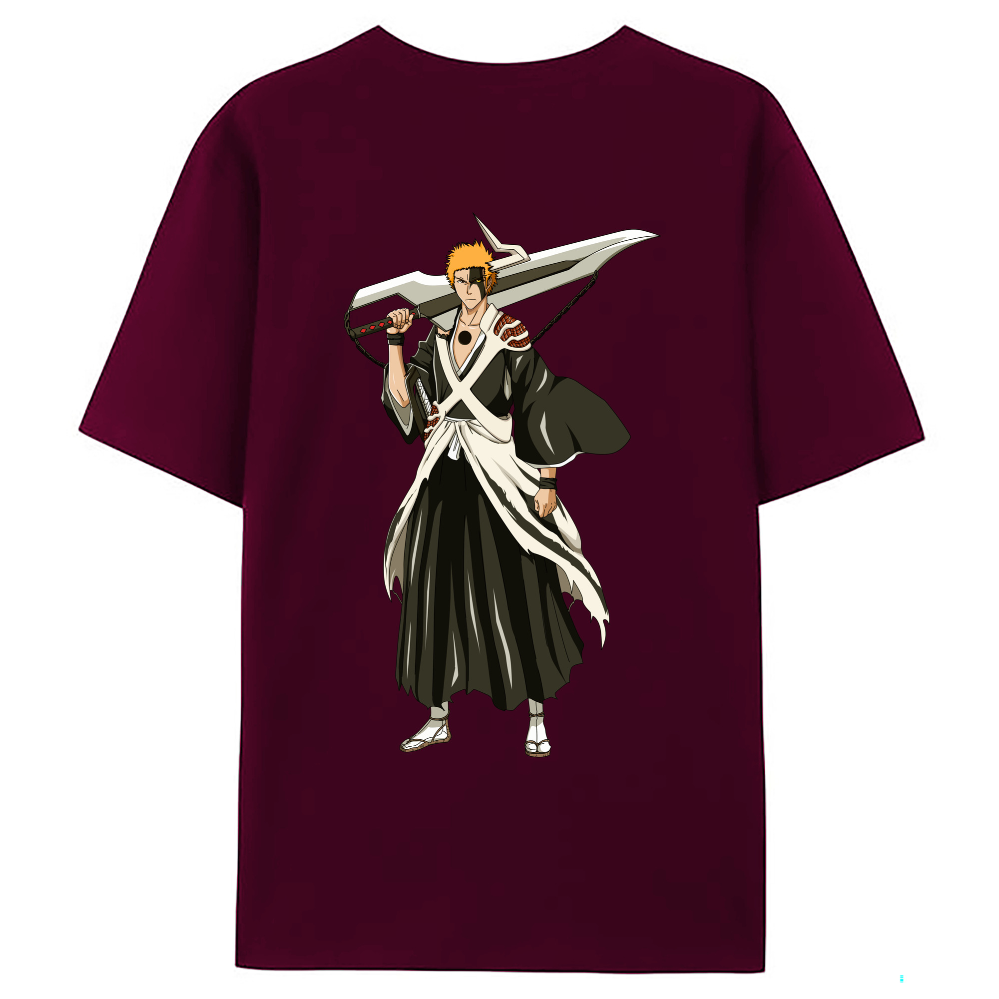 （画像用） ブリーチ 黒崎一護（くろさき いちご）BLEACH Kurosaki Ichigo レディース半袖Tシャツ(バックプリント)